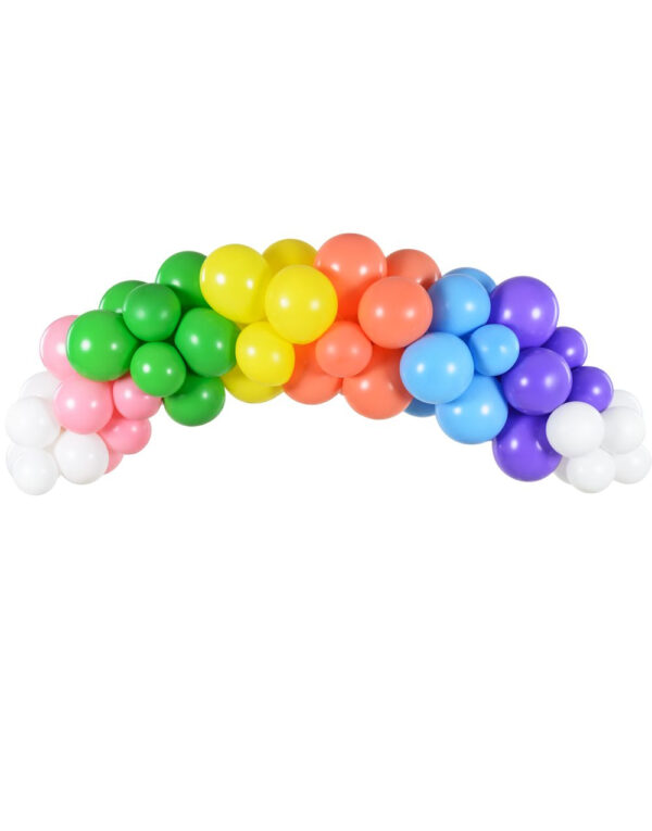 Flerfarget Ballong Buesett 2 Meter - 61 Deler