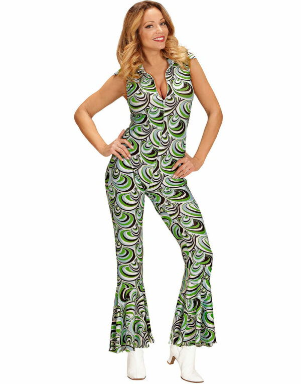 70 Talls Retro Mønster Jumpsuit-Kostyme