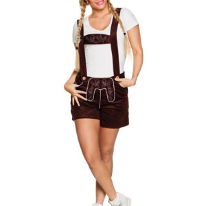 Brun Oktoberfest Lederhosen til Dame