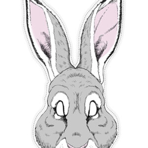 Woodland Hare - 23x41 cm Pappmaske