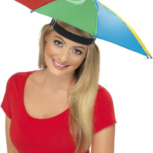 Regnbuefarget Paraply Hatt
