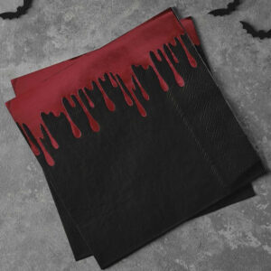 16 stk Blodige Servietter 16x16 cm - Fright Night