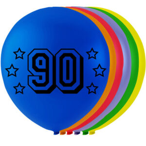 90 tall - 8 stk Flerfargede Ballonger 26 cm