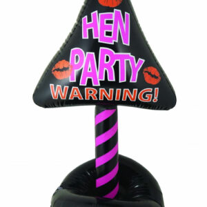 Oppblåsbar Hen Party Warning Skilt 70x40 cm