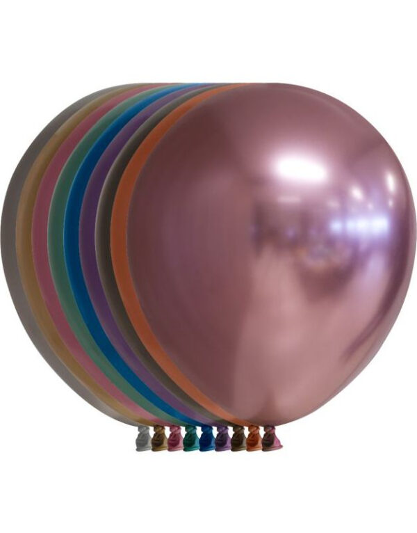 10 stk 30 cm - Glossy Mirror Ballonger i Forskjellige Farger