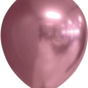 10 stk 30 cm - Rosa Glossy Mirror Ballonger