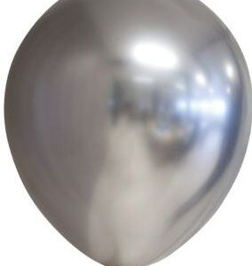 100 stk 13 cm MEGAPACK - Sølvfargede Glossy Mirror Ballonger