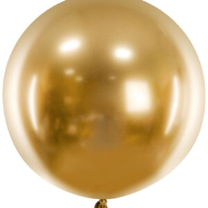 1 stk 60 cm - Rund Glossy Mirror Gullfarget Ballong