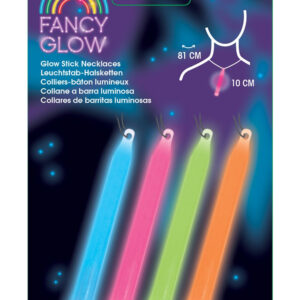 4 Stk Glow Sticks Halskjeder i Assorterte Farger 10 cm