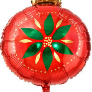 Rund Julekule Folieballong 45 cm