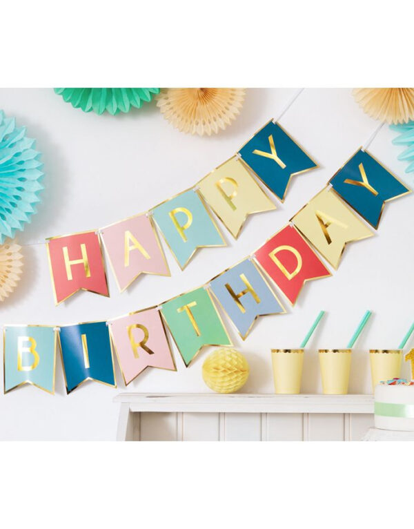 Happy Birthday Banner - 15x175 cm