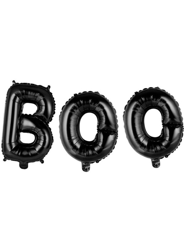 Svarte "BOO" Ballonger 41 cm