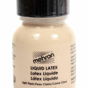 LIGHT Flesh Liquid Latex med Kost 30 ml Mehron Flytende Latex