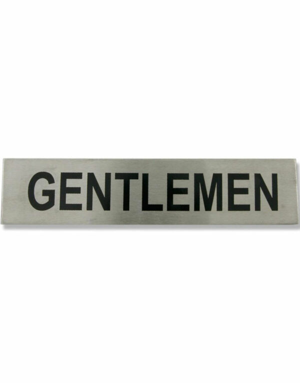 Gentleman - 16x3 cm Rustfritt Metallskilt