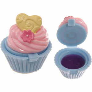 Blå Muffinsformet Lipgloss med Blåbær Smak