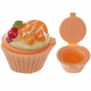 Orange Muffinsformet Lipgloss med Appelsinsmak