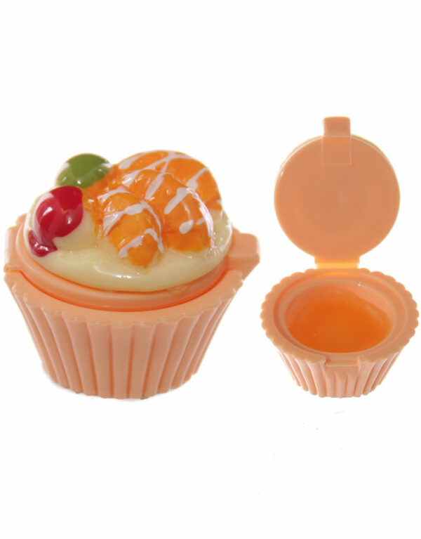 Orange Muffinsformet Lipgloss med Appelsinsmak