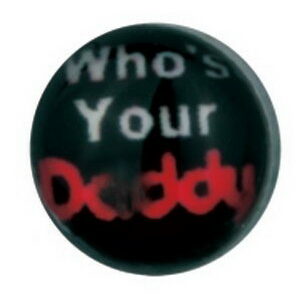 Who's Your Daddy Black/White - Dermal Anchor 4 mm Kule med 1