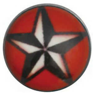 Special Star Rød/Sort/Hvit - Dermal Anchor 4 mm Kule med 1