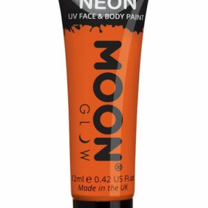 Orange Neon UV/Blacklight Ansikt- og Kroppsmaling 12 ml