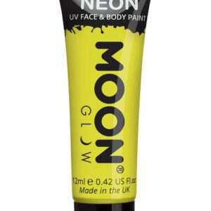 Gul Neon UV/Blacklight Ansikt- og Kroppsmaling 12 ml