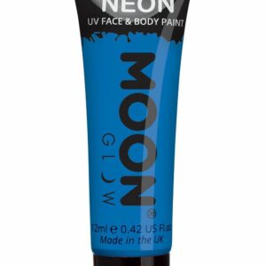 Blå Neon UV/Blacklight Ansikt- og Kroppsmaling 12 ml