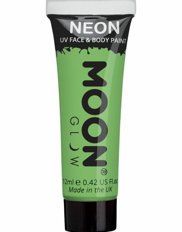 Grønn Pastell Neon UV/Blacklight Ansikt- og Kroppsmaling 12 ml