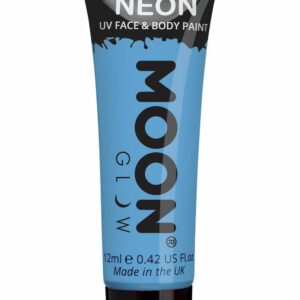 Blå Pastell Neon UV/Blacklight Ansikt- og Kroppsmaling 12 ml