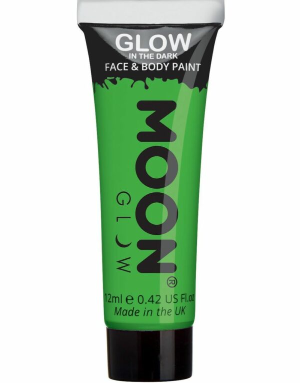 Grønn Glow in the Dark Ansikt- og Kroppsmaling 12 ml