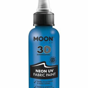 Blå Neon UV/Blacklight 3D Tekstilmaling 30 ml