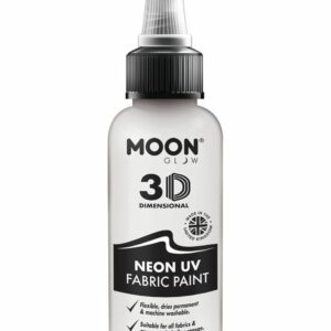 Hvit Neon UV/Blacklight 3D Tekstilmaling 30 ml