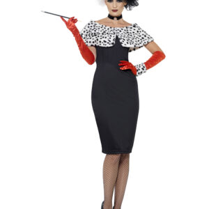 Cruella de Vil inspirert Kostyme 5 Deler