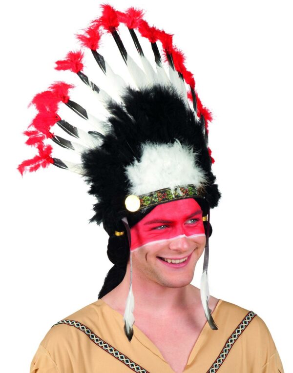 Indianer Mohawk - 37 cm Hodeplagg