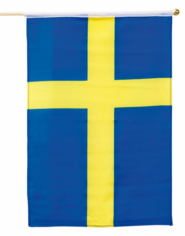 Svensk Håndflagg på Pinne 40x30 cm