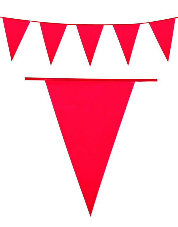 Rødt Banner med Store Vimpel Flagg 10 meter