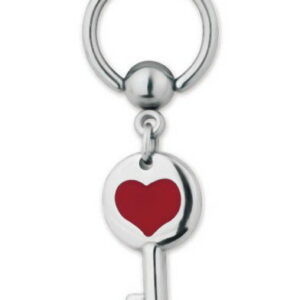 Steel Love Key BCR Piercing - Strl 1.6 x 10 mm