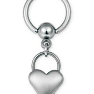 Steel Hanging Heart BCR Piercing - Strl 1.6 x 10 mm