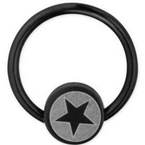 Star Black BCR Piercing - Strl 1.2 x 10 mm