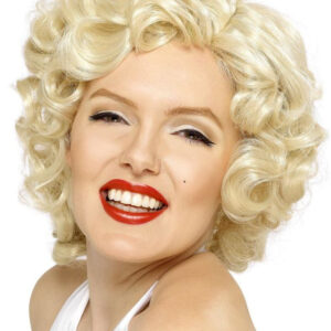 Kort Krøllete Blond Marilyn Monroe Parykk