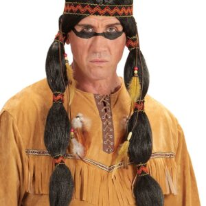 Indianerparykk til Mann med Hårbånd