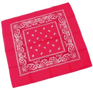 Rødt Paisley Bandana/Skjerf