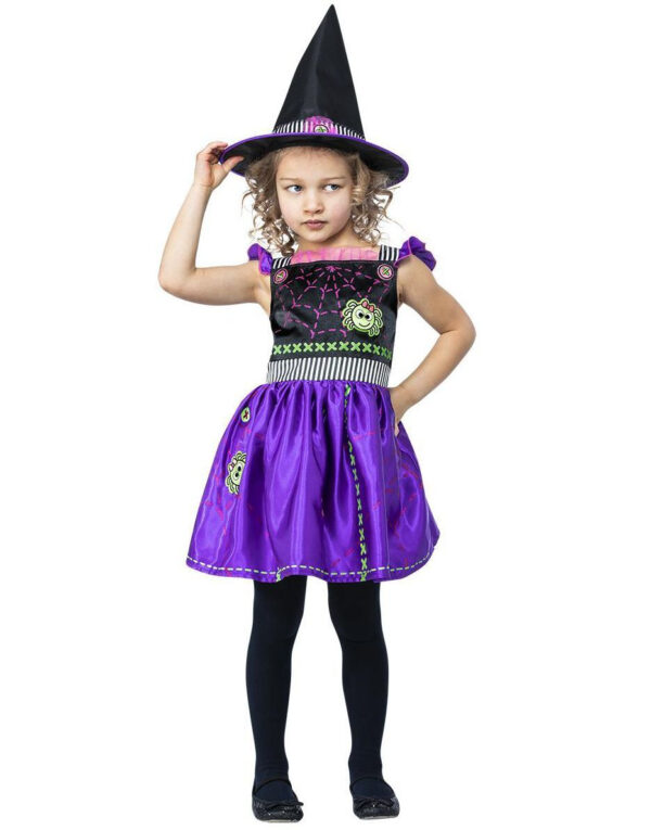 Stitch Witch - Lilla Heksekostyme med Hatt til Barn