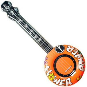 Flower Power - Orange Oppblåsbar Banjo