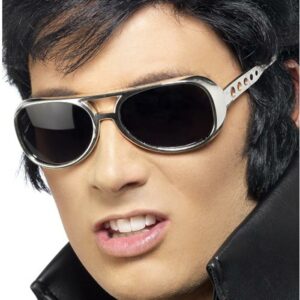 Elvis Presley - Sølvfargede Kostymebriller