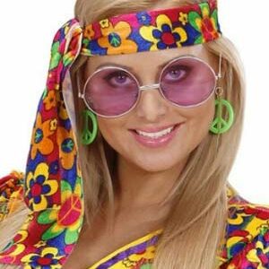 Store Runde Hippiebriller - Rosa