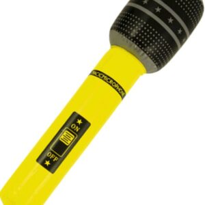 Oppblåsbar Neongul Mikrofon 40 cm