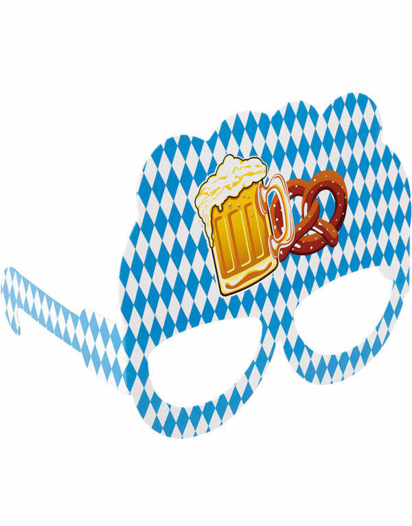 10 stk Pappbriller med Oktoberfestmotiv - Beer Party