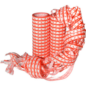 2 stk Rød og Hvite Serpentinruller - Krepsefest