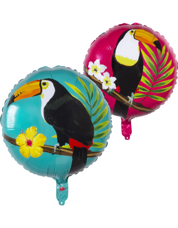 Folieballong med 2-sidet Motiv 45 cm - Toucan