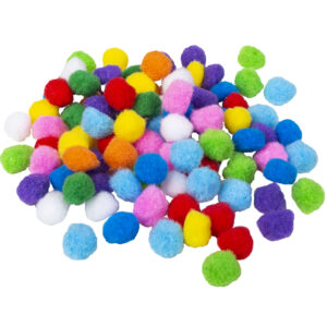 100 stk Fargerike Plysj Pompoms